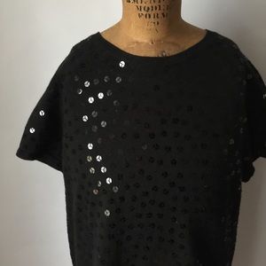 Context Vintage Black Short Sleeve Sweater Petite